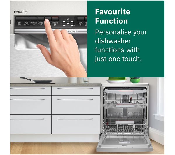 BOSCH Series 6 Perfect Dry SMS6ZCW00G Full-size WiFi-enabled Dishwasher - White