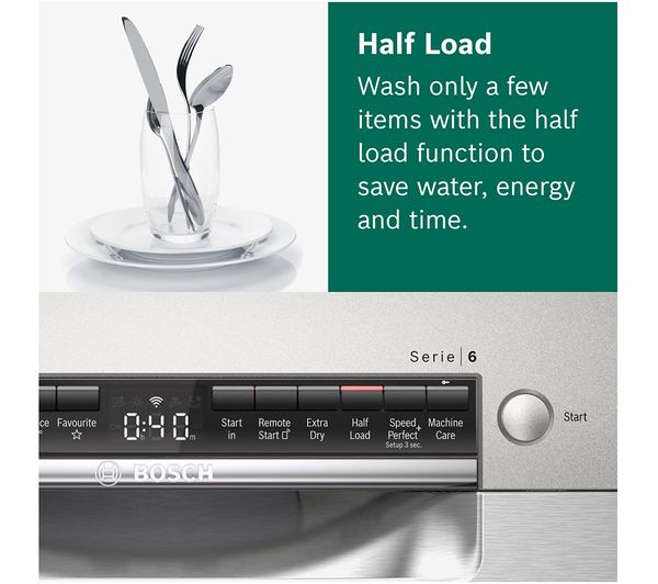 BOSCH Series 6 Perfect Dry SMS6ZCW00G Full-size WiFi-enabled Dishwasher - White