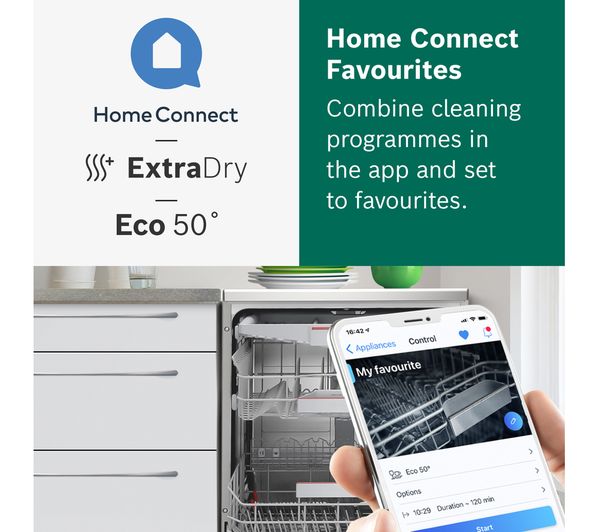 BOSCH Series 6 Perfect Dry SMS6ZCI00G Full-size WiFi-enabled Dishwasher - Stainless Steel