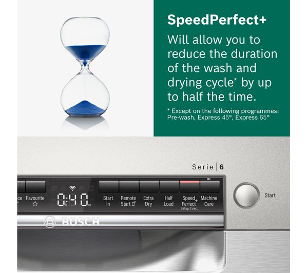 BOSCH Series 6 Perfect Dry SMS6ZCI00G Full-size WiFi-enabled Dishwasher - Stainless Steel