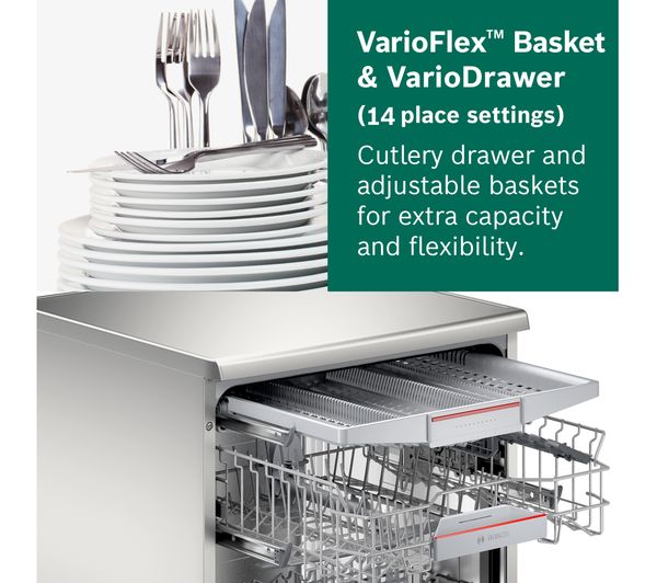 BOSCH Series 6 Perfect Dry SMS6ZCI00G Full-size WiFi-enabled Dishwasher - Stainless Steel