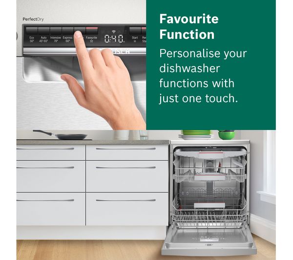 BOSCH Series 6 Perfect Dry SMS6ZCI00G Full-size WiFi-enabled Dishwasher - Stainless Steel