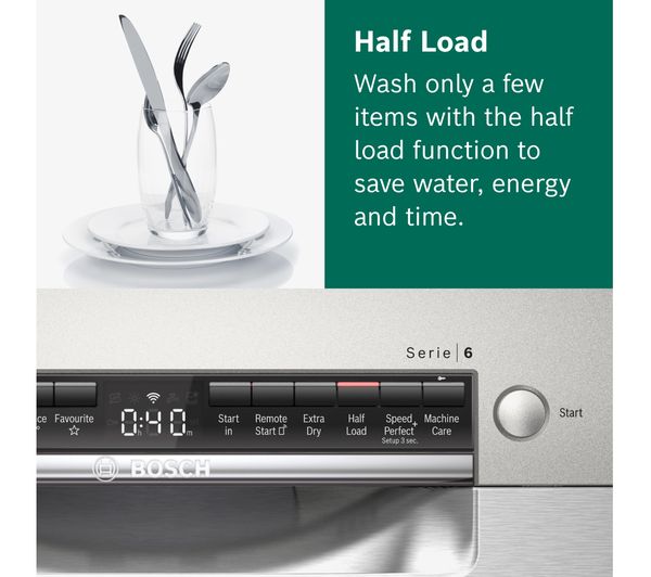 BOSCH Series 6 Perfect Dry SMS6ZCI00G Full-size WiFi-enabled Dishwasher - Stainless Steel