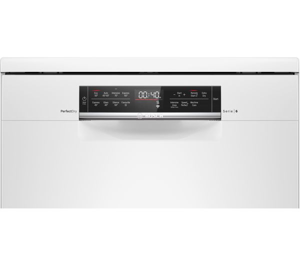 BOSCH Series 6 Perfect Dry SMS6ZDW48G Full-size WiFi-enabled Dishwasher - White