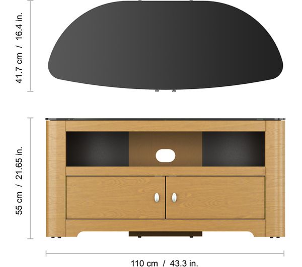 AVF Affinity Blenheim FS1100BLEO 1100 mm TV Stand - Oak & Black