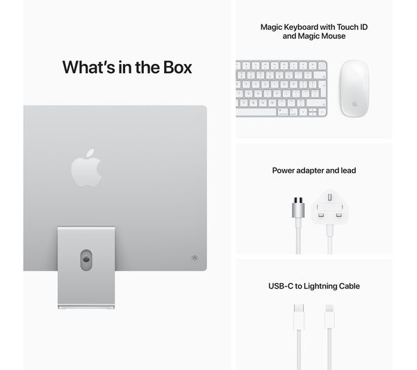 APPLE iMac 4.5K 24" (2021) - M1 512 GB SSD Silver