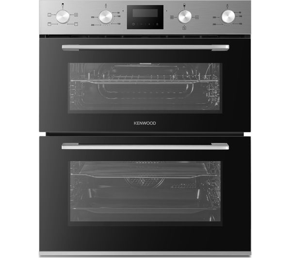 KENWOOD KBUDOX21 Electric Built-under Double Oven - Black & Stainless Steel
