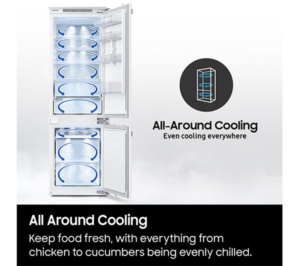 SAMSUNG SpaceMax BRB26600FWW EU Integrated 70 30 Fridge Freezer - Sliding Hinge
