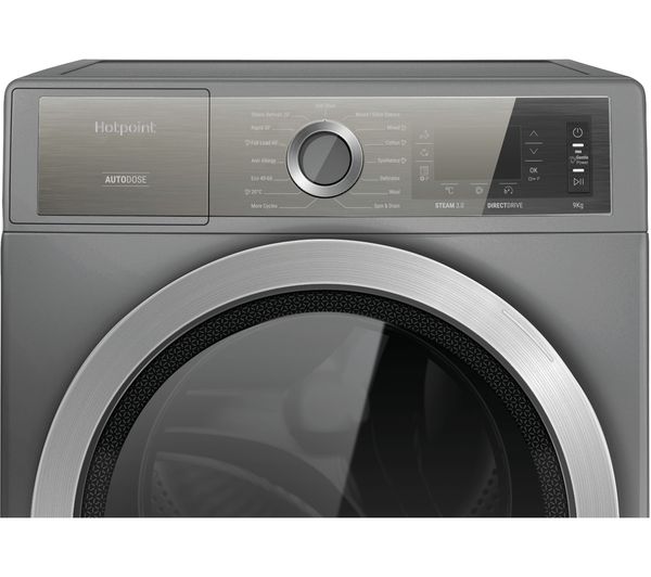 HOTPOINT Gentlepower H8 W946SB 9 kg 1400 Spin Washing Machine - Silver