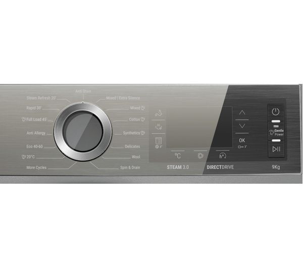 HOTPOINT Gentlepower H8 W946SB 9 kg 1400 Spin Washing Machine - Silver