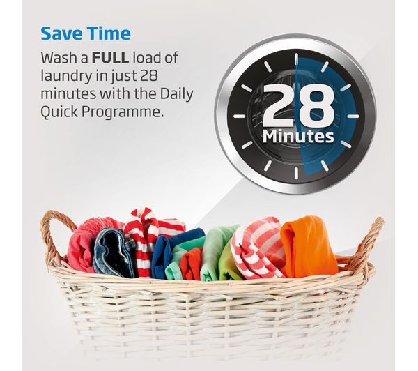BEKO Pro AquaTech B5W5941AG Bluetooth 9 kg 1400 Spin Washing Machine – Graphite