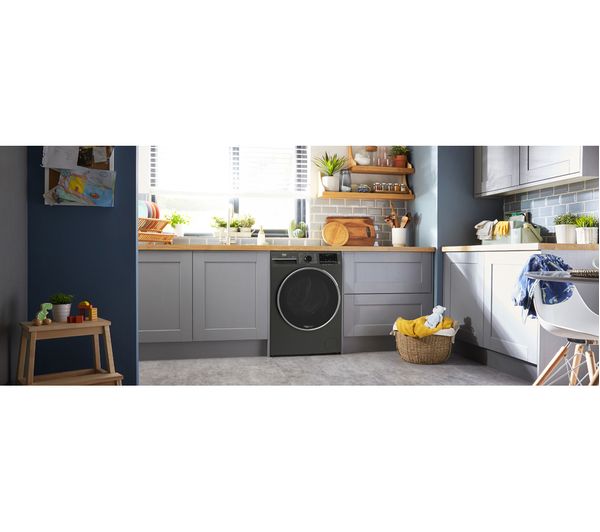 BEKO Pro AquaTech B5W5941AG Bluetooth 9 kg 1400 Spin Washing Machine – Graphite