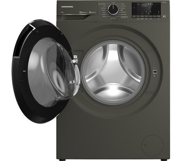 GRUNDIG FiberCatcher GW78941FG Bluetooth 9 kg 1400 Spin Washing Machine - Graphite