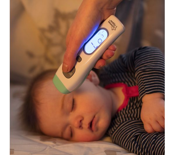 TOMMEE TIPPEE No Touch Digital Thermometer - White & Green