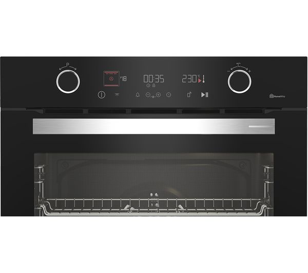 GRUNDIG GEBM12401BP Electric Pyrolytic Smart Oven - Black & Stainless Steel