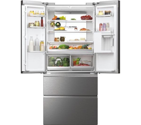 HAIER HFW7819EWMP Smart Fridge Freezer - Platinum Inox