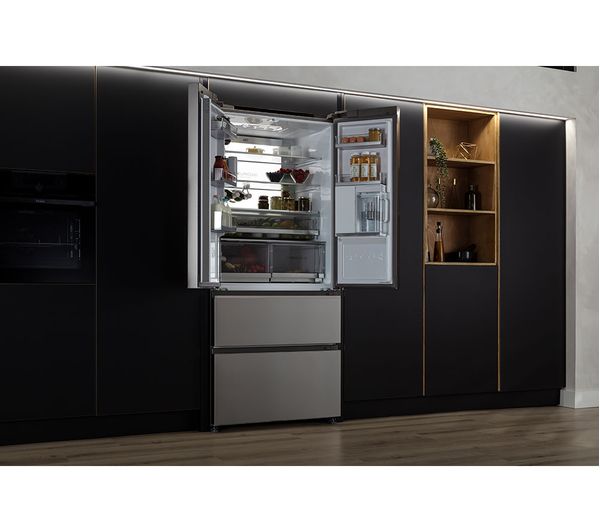 HAIER HFW7819EWMP Smart Fridge Freezer - Platinum Inox