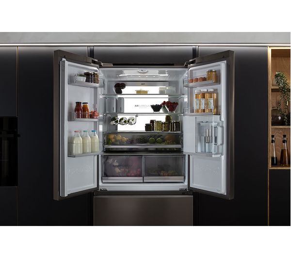 HAIER HFW7819EWMP Smart Fridge Freezer - Platinum Inox