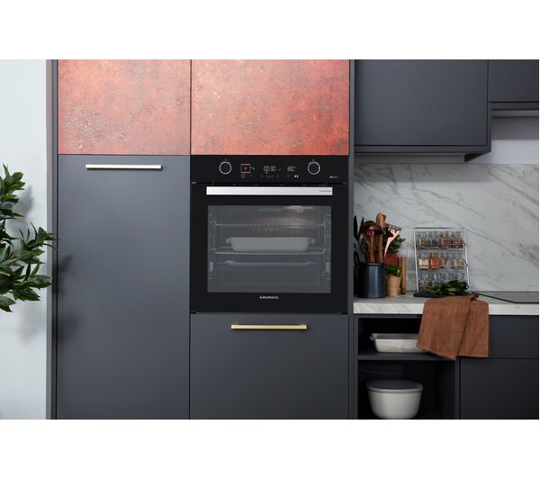 GRUNDIG GEBM12400BC Electric Smart Oven - Black & Stainless Steel