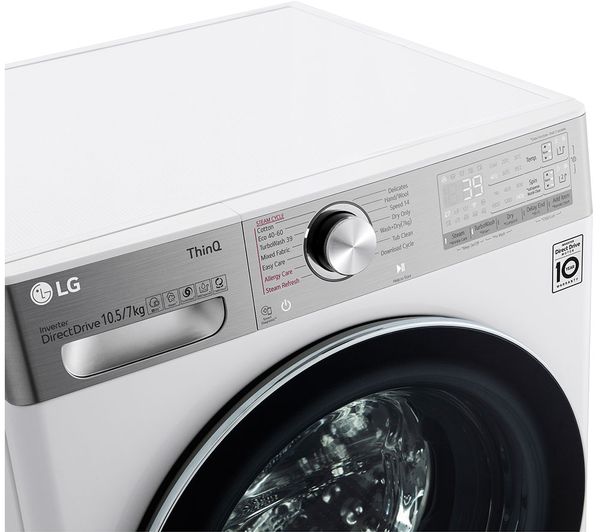 LG EZDispense with TurboWash 360 V11 FWV1117WTSA WiFi-enabled 10.5 kg Washer Dryer - White