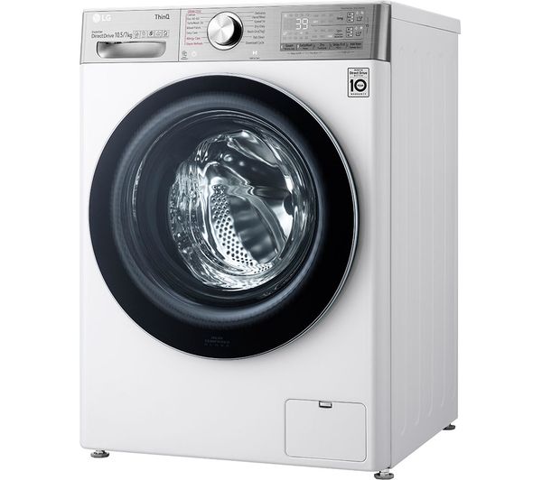 LG EZDispense with TurboWash 360 V11 FWV1117WTSA WiFi-enabled 10.5 kg Washer Dryer - White