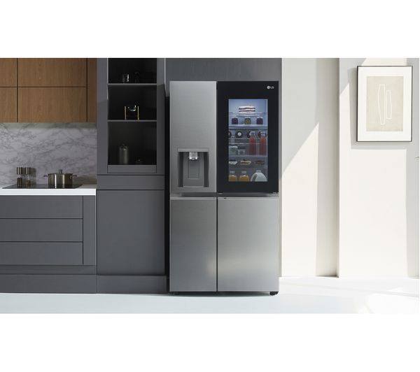 LG InstaView GSXV90BSAE American-Style Smart Fridge Freezer - Stainless Steel
