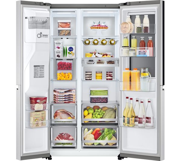 LG InstaView GSXV90BSAE American-Style Smart Fridge Freezer - Stainless Steel