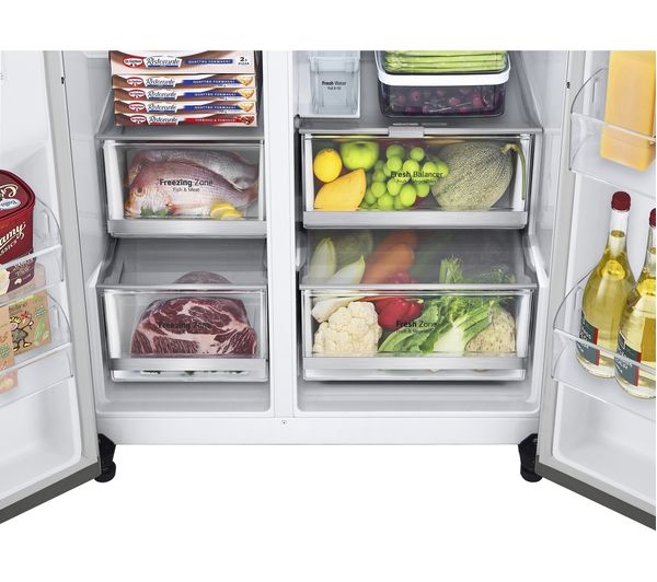 LG InstaView GSXV91BSAE American-Style Smart Fridge Freezer - Stainless Steel