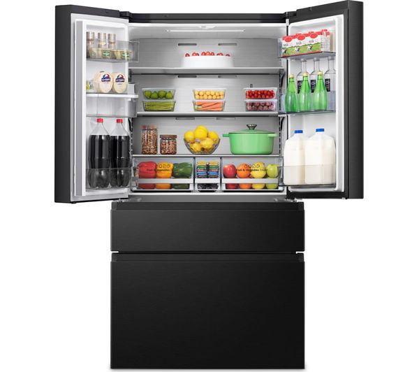 HISENSE PureFlat RF749N4WFF Fridge Freezer - Black Stainless Steel