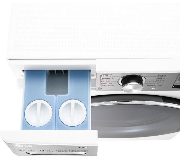 LG EZDispense with TurboWash 360 V11 FWV1128WTSA WiFi-enabled 12 kg Washer Dryer - White