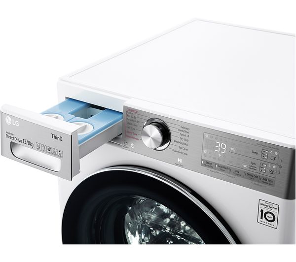 LG EZDispense with TurboWash 360 V11 FWV1128WTSA WiFi-enabled 12 kg Washer Dryer - White