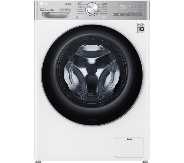 LG TurboWash 360 with Steam+ V10 F4V1012WTSE WiFi-enabled 12 kg 1400 Spin Washing Machine - White