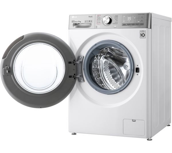 LG TurboWash 360 with Steam+ V10 F4V1012WTSE WiFi-enabled 12 kg 1400 Spin Washing Machine - White