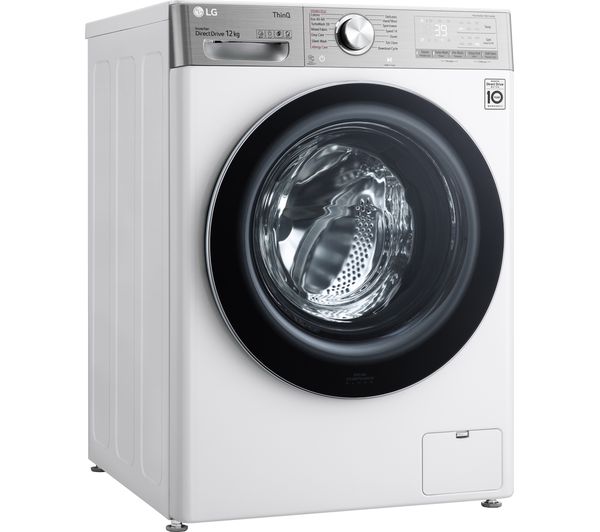 LG TurboWash 360 with Steam+ V10 F4V1012WTSE WiFi-enabled 12 kg 1400 Spin Washing Machine - White