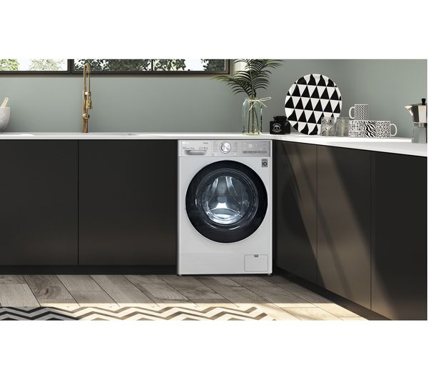 LG TurboWash 360 with Steam+ V10 F4V1012WTSE WiFi-enabled 12 kg 1400 Spin Washing Machine - White
