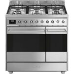 SMEG C92GMX9 90 cm Dual Fuel Range Cooker - Stainless Steel