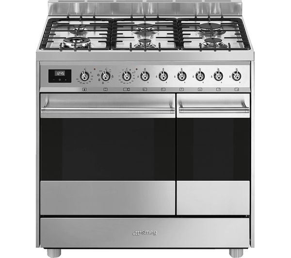 SMEG C92GMX9 90 cm Dual Fuel Range Cooker - Stainless Steel