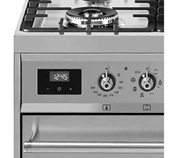 SMEG C92GMX9 90 cm Dual Fuel Range Cooker - Stainless Steel
