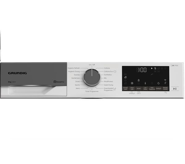 GRUNDIG GT56824CW WiFi-enabled 8 kg Heat Pump Tumble Dryer - White