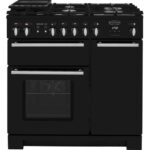 RANGEMASTER Estate 90 EST90DFFBL C Dual Fuel Range Cooker - Black & Chrome