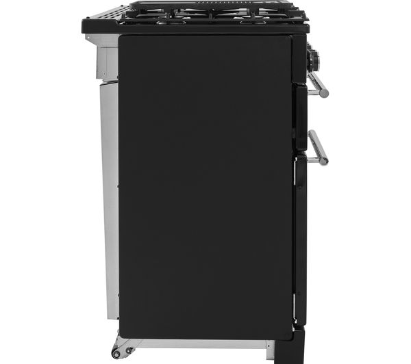 RANGEMASTER Estate 90 EST90DFFBL C Dual Fuel Range Cooker - Black & Chrome