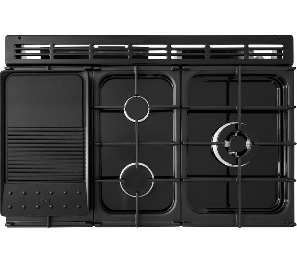 RANGEMASTER Estate 90 EST90DFFBL C Dual Fuel Range Cooker - Black & Chrome