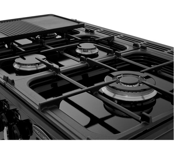 RANGEMASTER Estate 90 EST90DFFBL C Dual Fuel Range Cooker - Black & Chrome