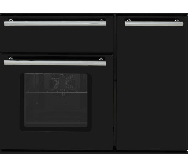 RANGEMASTER Estate 90 EST90DFFBL C Dual Fuel Range Cooker - Black & Chrome
