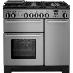 RANGEMASTER Estate 90 EST90DFFSS C Dual Fuel Range Cooker - Stainless Steel & Chrome