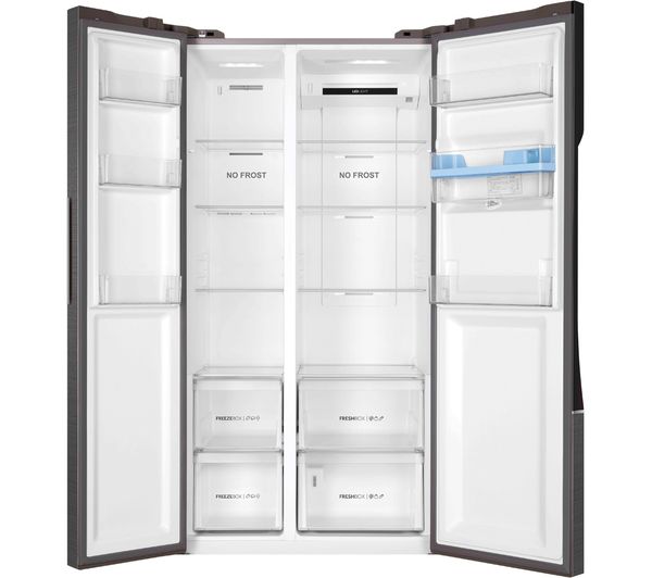 HOOVER HHSWD918F1XK American-Style Fridge Freezer - Stainless Steel