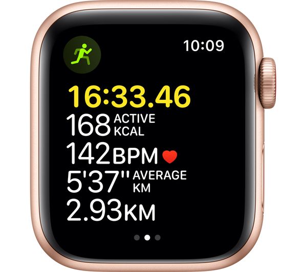APPLE Watch SE Cellular - Gold Aluminium with Maize & White Sport Loop 40 mm