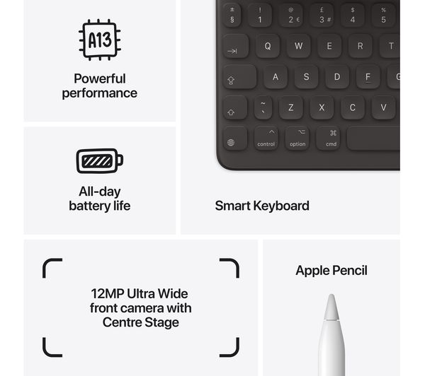 APPLE 10.2" iPad (2021) - 256 GB Space Grey