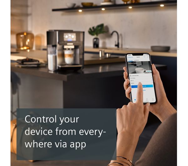 SIEMENS Home Connect TQ703GB7 Smart Bean to Cup Coffee Machine – Inox & Silver