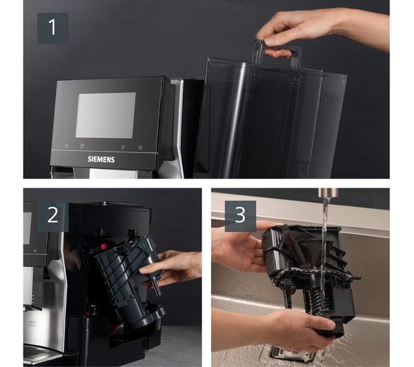 SIEMENS Home Connect TQ703GB7 Smart Bean to Cup Coffee Machine – Inox & Silver